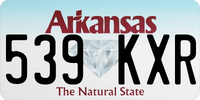 AR license plate 539KXR