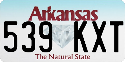 AR license plate 539KXT