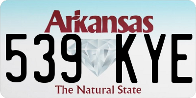 AR license plate 539KYE