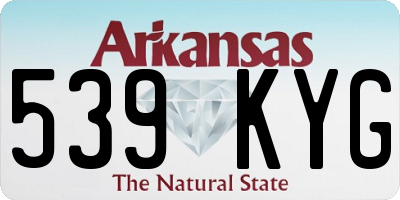 AR license plate 539KYG