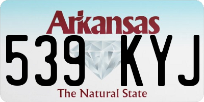 AR license plate 539KYJ
