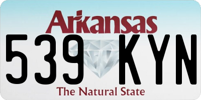 AR license plate 539KYN