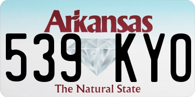 AR license plate 539KYO