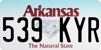 AR license plate 539KYR