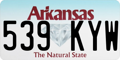 AR license plate 539KYW