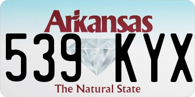 AR license plate 539KYX