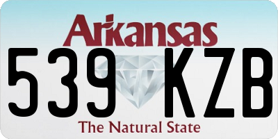 AR license plate 539KZB