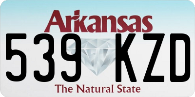 AR license plate 539KZD