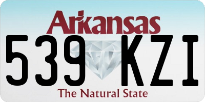 AR license plate 539KZI