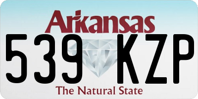 AR license plate 539KZP