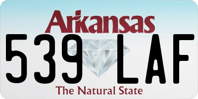 AR license plate 539LAF
