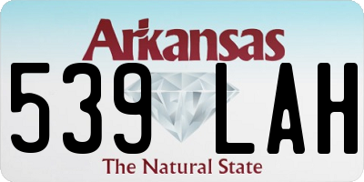 AR license plate 539LAH