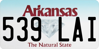 AR license plate 539LAI
