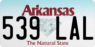 AR license plate 539LAL