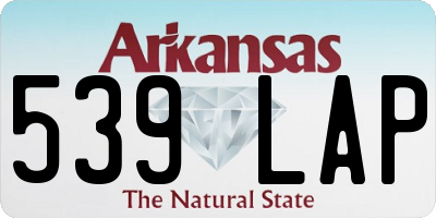 AR license plate 539LAP