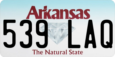 AR license plate 539LAQ