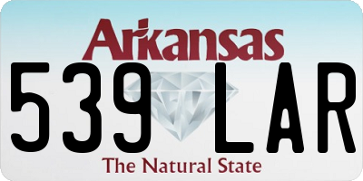 AR license plate 539LAR