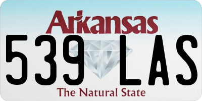 AR license plate 539LAS