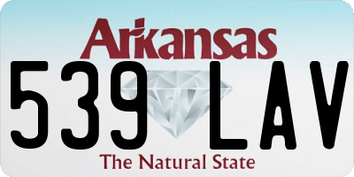 AR license plate 539LAV