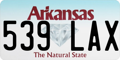 AR license plate 539LAX