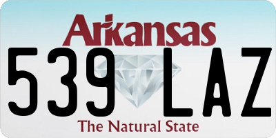 AR license plate 539LAZ