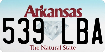 AR license plate 539LBA
