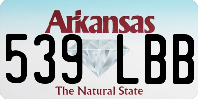 AR license plate 539LBB