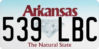 AR license plate 539LBC