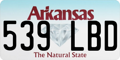 AR license plate 539LBD