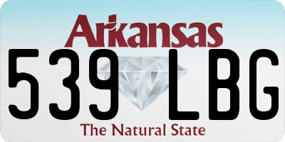 AR license plate 539LBG