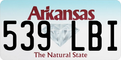 AR license plate 539LBI