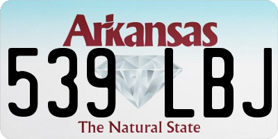AR license plate 539LBJ