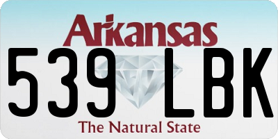 AR license plate 539LBK