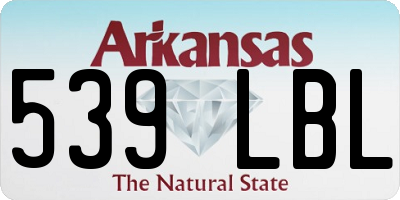 AR license plate 539LBL