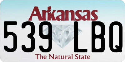 AR license plate 539LBQ
