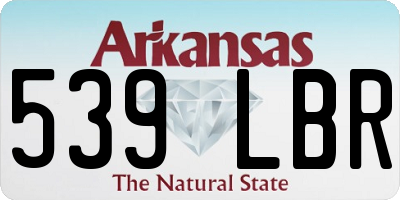 AR license plate 539LBR