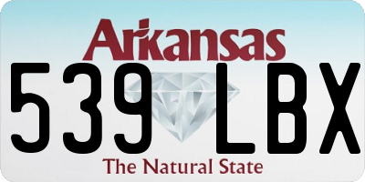 AR license plate 539LBX