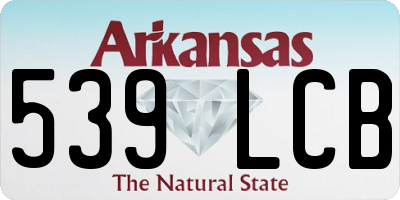 AR license plate 539LCB