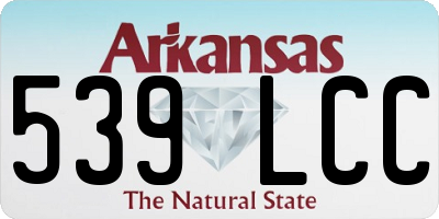 AR license plate 539LCC