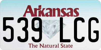AR license plate 539LCG