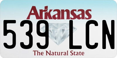 AR license plate 539LCN