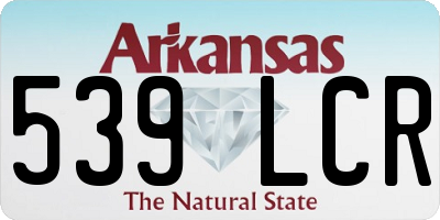 AR license plate 539LCR