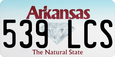 AR license plate 539LCS