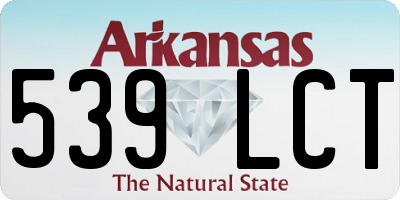 AR license plate 539LCT