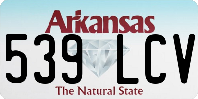 AR license plate 539LCV