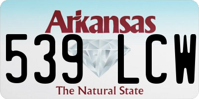 AR license plate 539LCW