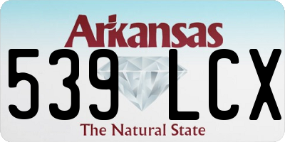 AR license plate 539LCX