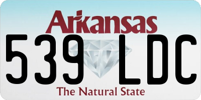 AR license plate 539LDC