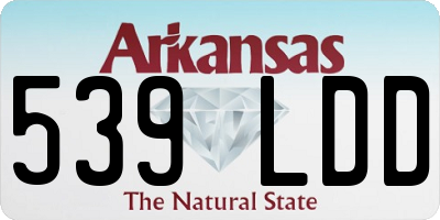 AR license plate 539LDD