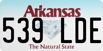 AR license plate 539LDE